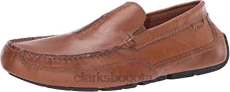 Clarks 0DX8L1770 Mocasines Clarks Ashmont Race Driving de piel color canela claro para hombre hombres cuero tostado claro