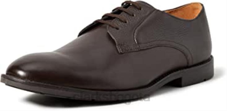 Clarks 0DX8L2286 mocasín vanek walk para hombre de cuero marrón oscuro clarks hombres cuero marrón oscuro
