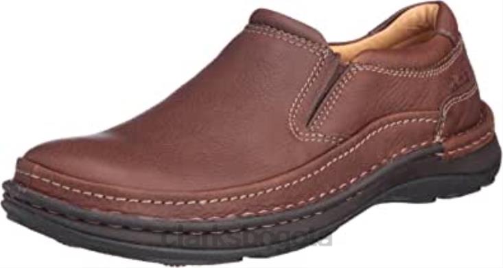 Clarks 0DX8L2378 Mocasines Clarks Nature Easy para hombre de cuero caoba ny hombres cuero caoba