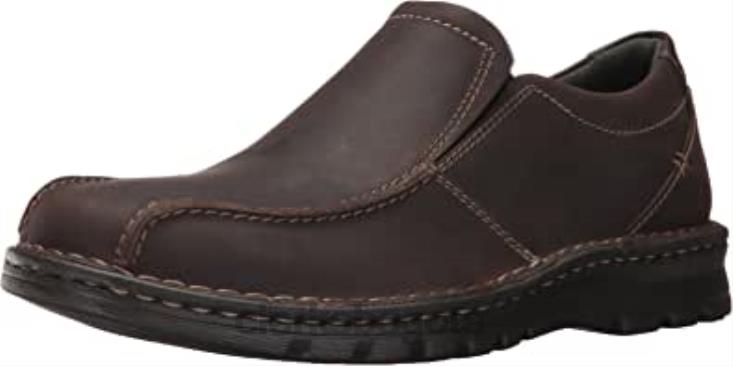 Clarks 0DX8L2587 Mocasines clarks vanek step de cuero marrón oscuro para hombre hombres cuero marrón oscuro