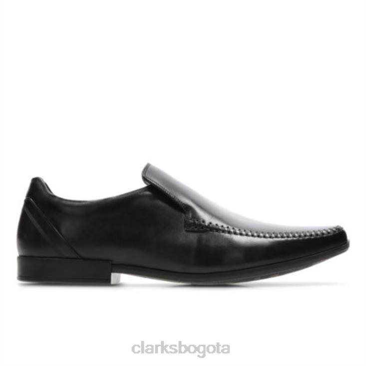 Clarks 0DX8L4397 clarks costura glement cuero negro hombres cuero negro