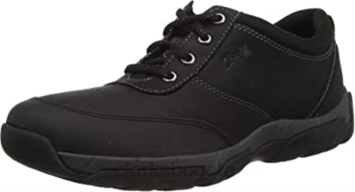 Clarks 0DX8L1559 zapato de senderismo clarks grove edge ii para hombre de cuero negro hombres cuero negro