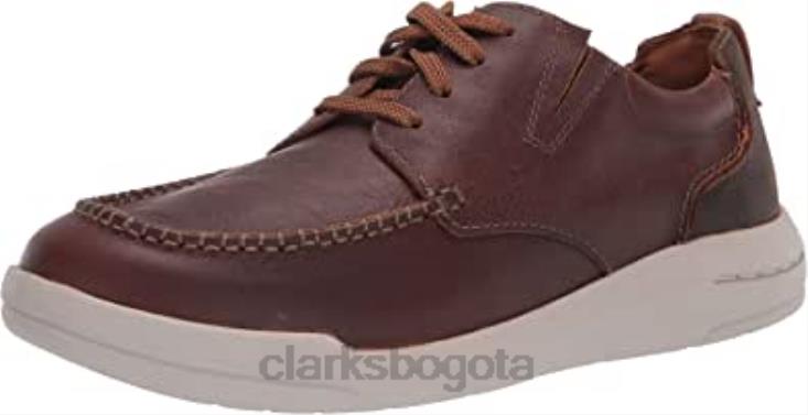 Clarks 0DX8L1719 náutico bajo driftway para hombre clarks cuero tostado oscuro hombres cuero bronceado oscuro