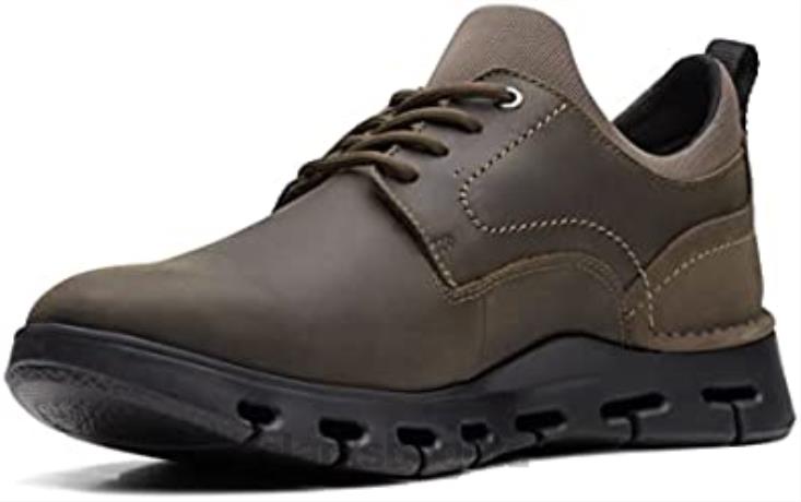 Clarks 0DX8L2639 zapatos clarks naturaleza x dos nobuk verde oliva para hombre hombres