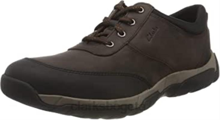 Clarks 0DX8L439 zapato de senderismo clarks grove edge ii para hombre cuero marrón hombres cuero marrón