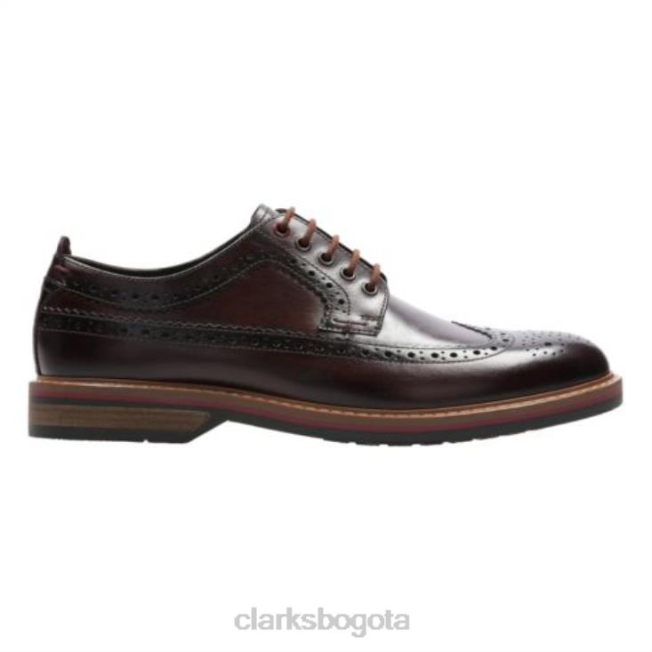 Clarks 0DX8L4444 Clarks límite pitney castaños hombres castaña