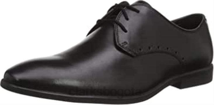 Clarks 0DX8L1175 zapatos planos clarks oxford bampton park hombre cuero negro hombres cuero negro