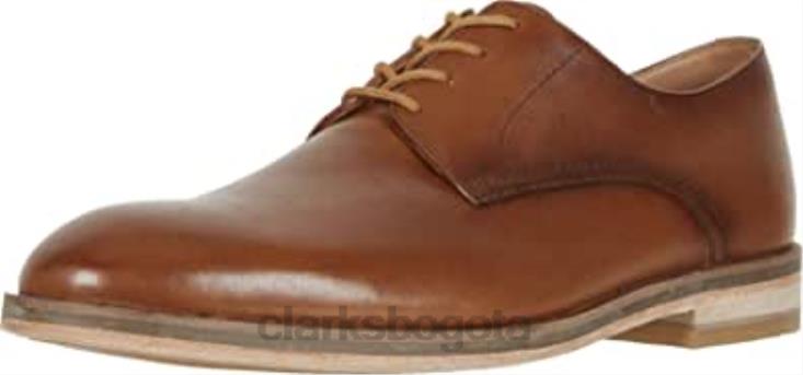 Clarks 0DX8L1217 clarks oliver lace oxford de cuero tostado para hombre hombres cuero marrón
