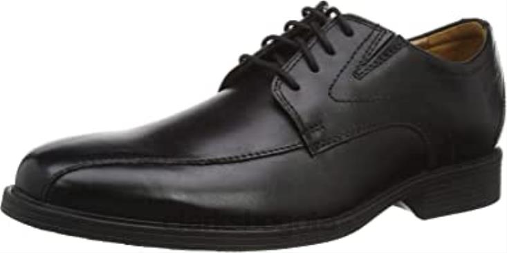 Clarks 0DX8L1936 Zapatos planos Oxford Clarks Whiddon Pace para hombre negros hombres