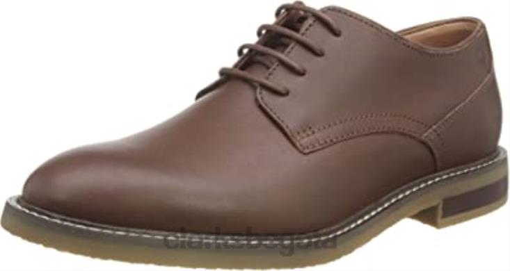 Clarks 0DX8L2684 clarks jaxen bajos oxford de cuero tostado para hombre hombres cuero marrón