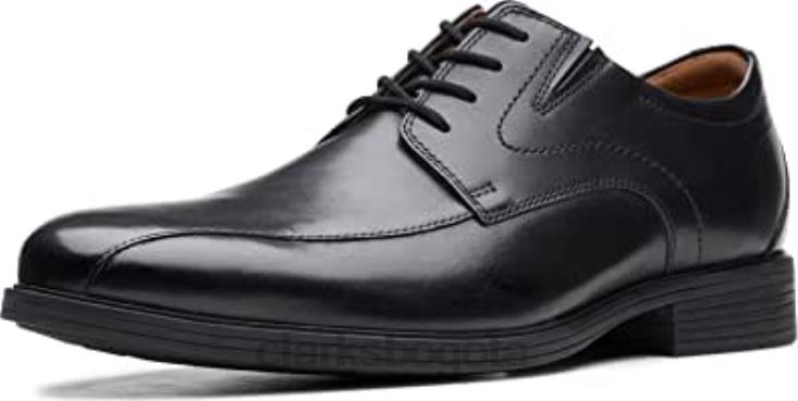 Clarks 0DX8L761 Clarks Whiddon Pace Oxford de cuero negro para hombre. hombres cuero negro