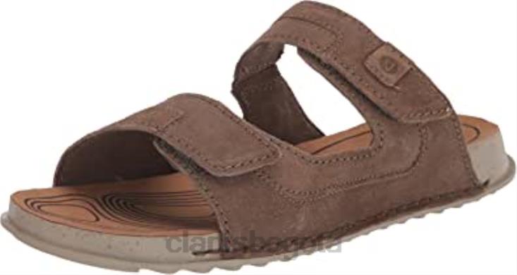 Clarks 0DX8L1349 sandalia plana crestview easy para hombre clarks ante oliva hombres ante oliva