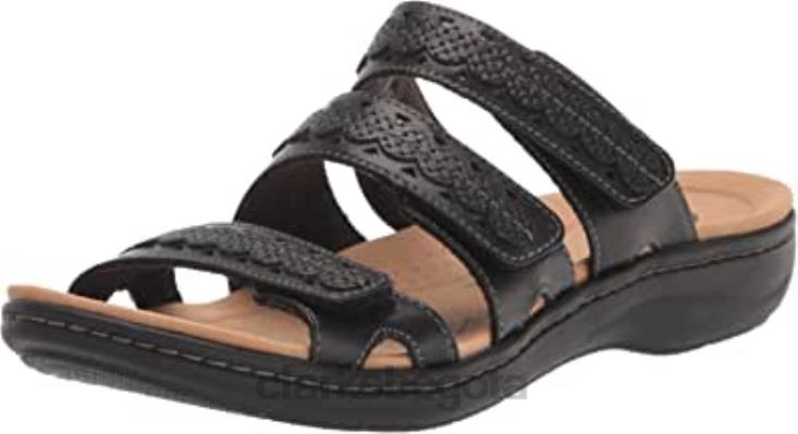 Clarks 0DX8L877 sandalia plana laurieann cove hombre clarks cuero negro hombres cuero negro