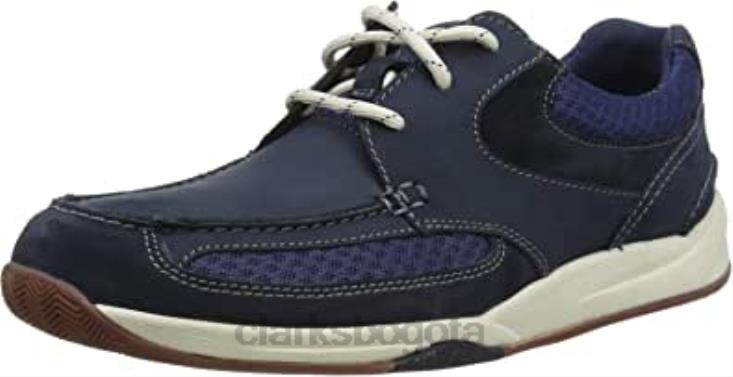 Clarks 0DX8L1760 Zapatilla langton lane azul clarks para hombre hombres azul