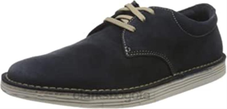 Clarks 0DX8L697 Zapatilla Clarks Forge Vibe de ante azul marino para hombre hombres gamuza azul marino