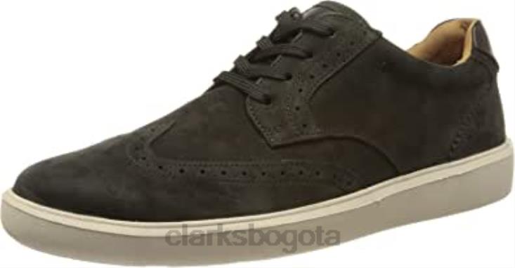 Clarks 0DX8L930 Zapatilla Clarks Cambro Wing para hombre de nobuk negro. hombres nubuck negro