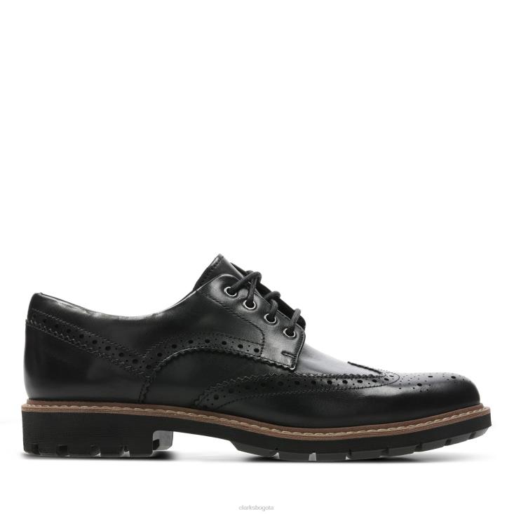Clarks 0DX8L3560 Clarks Batcombe Wing de cuero negro. hombres cuero negro