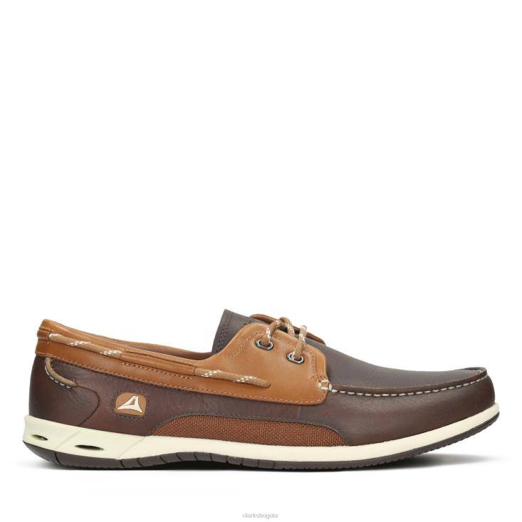 Clarks 0DX8L3761 clarks cuero marrón orson harbour hombres cuero marrón