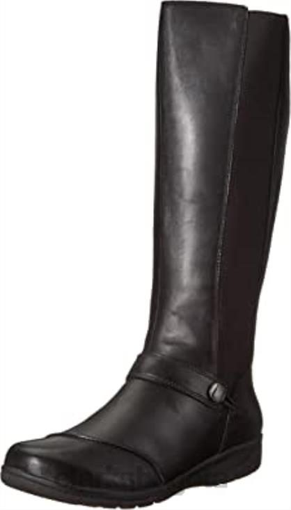 Clarks 0DX8L2468 botas de moda cheyn meryl de cuero negro para mujer clarks mujer