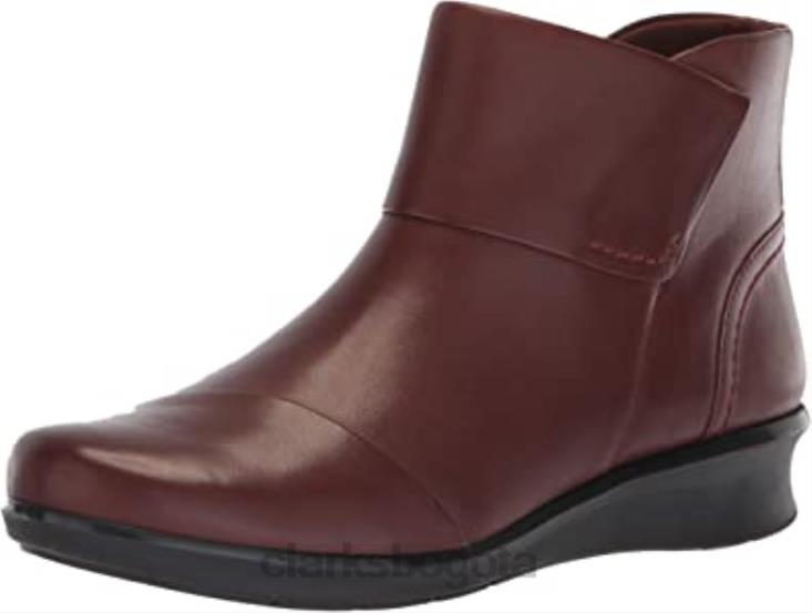 Clarks 0DX8L2846 botas de moda Hope Track para mujer cahoga ny cuero clarks mujer cuero caoba