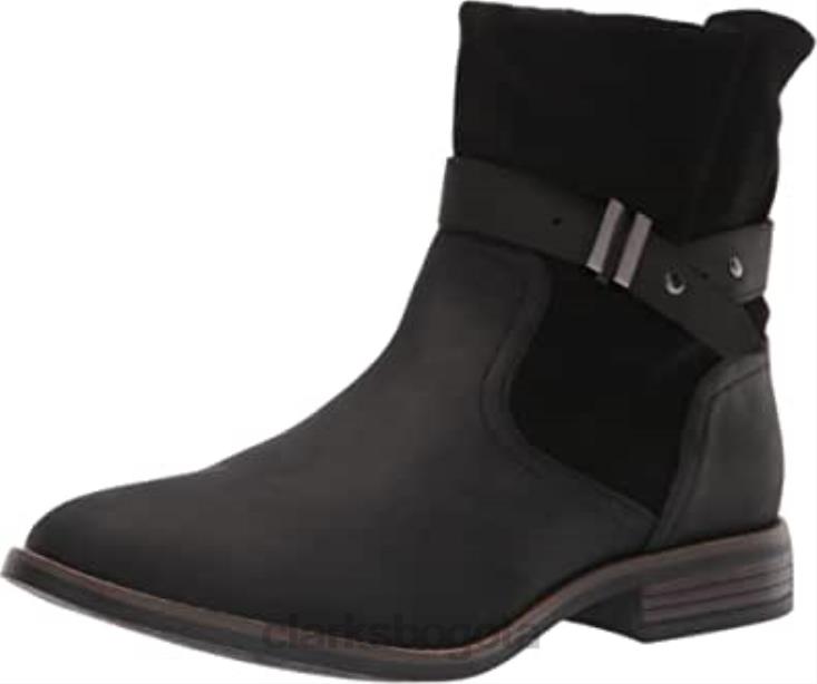 Clarks 0DX8L822 botas de moda camzstrap para mujer clarks negras mujer negro