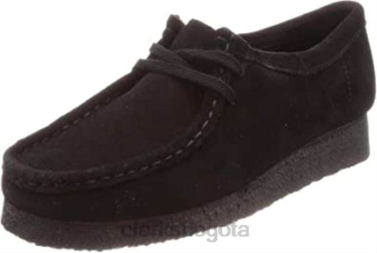 Clarks 0DX8L2682 Botas chukka clarks wallabee para mujer en negro mujer ante negro