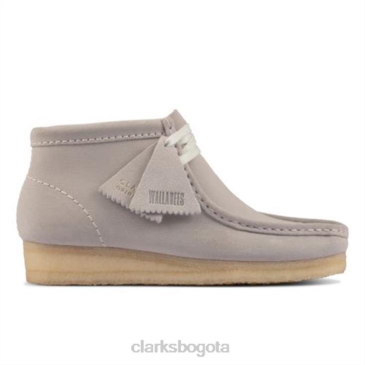 Clarks 0DX8L4172 Bota clarks wallabee de ante azul gris mujer gamuza gris azul