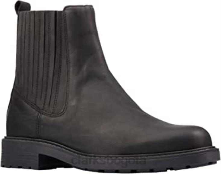 Clarks 0DX8L375 botas chelsea de mujer orinoco2 mid de cuero negro clarks cuero negro mujer cuero negro