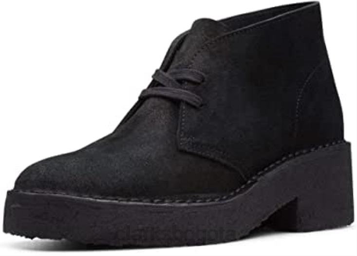 Clarks 0DX8L271 botas casual mujer arisa desert clarks ante negro mujer ante negro
