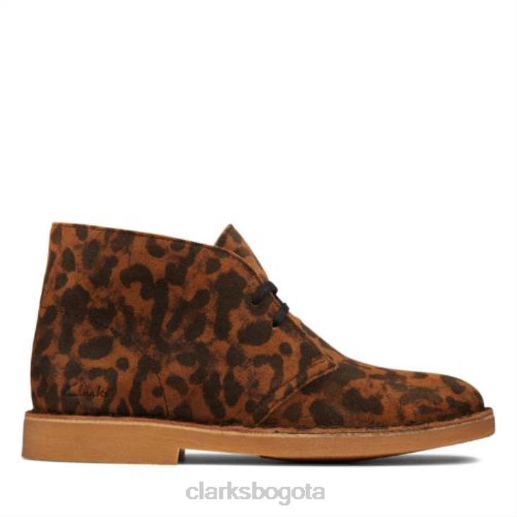 Clarks 0DX8L4191 bota desierto 2 clarks ante leopardo mujer ante de leopardo