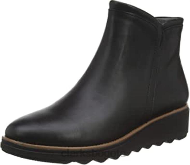 Clarks 0DX8L1365 botín sharon heights mujer clarks cuero negro mujer cuero negro