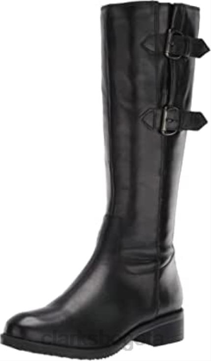 Clarks 0DX8L362 Botas altas Clarks Tamro Spice para mujer en color negro. mujer cuero negro