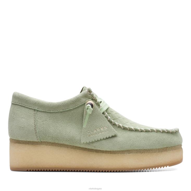 Clarks 0DX8L3367 wallacraft lo clarks verde pálido mujer Verde pálido