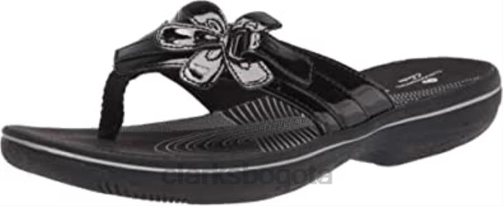 Clarks 0DX8L2219 Chanclas clarks brinkley flora mujer charol sintético negro mujer charol negro sintético