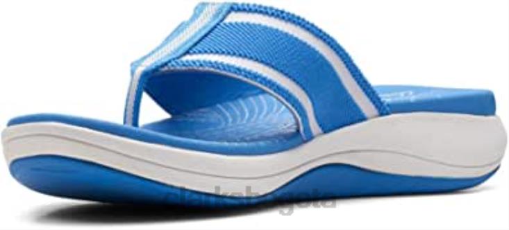Clarks 0DX8L245 chanclas mira palm mujer clarks azul combi textil mujer textil combinado azul