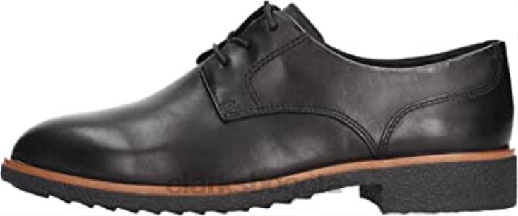 Clarks 0DX8L2313 zapatos clarks griff lane derby negros para mujer mujer cuero negro cuero negro