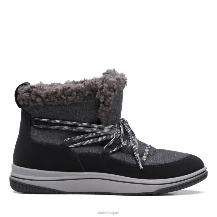 Clarks 0DX8L6279 brisa glaciar textil negro clarks textil negro mujer textil negro