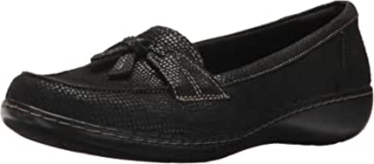 Clarks 0DX8L1137 Mocasines Clarks Black Interest Ashland Bubble para mujer mujer interés negro
