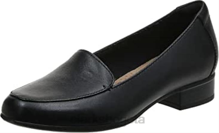 Clarks 0DX8L1139 Mocasines clarks juliet lora de piel negra para mujer mujer cuero negro