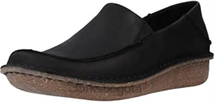Clarks 0DX8L161 mocasines clarks fun ny go negros para mujer mujer cuero negro cuero negro