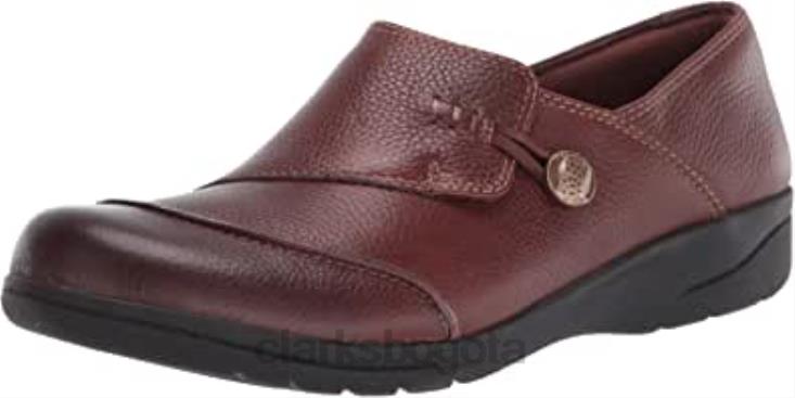 Clarks 0DX8L1710 mocasín cheyn misha para mujer plano cuero tostado oscuro clarks mujer cuero bronceado oscuro
