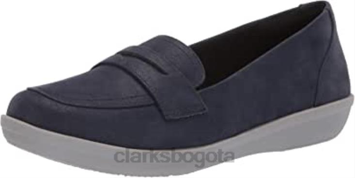 Clarks 0DX8L1754 Mocasines clarks ayla form mujer nobuk sintético azul marino mujer