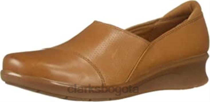Clarks 0DX8L1916 Mocasines clarks Hope Porter de cuero tostado para mujer mujer cuero marrón