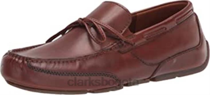 Clarks 0DX8L2214 mocasín de encaje markman para mujer clarks de cuero tostado oscuro mujer cuero bronceado oscuro