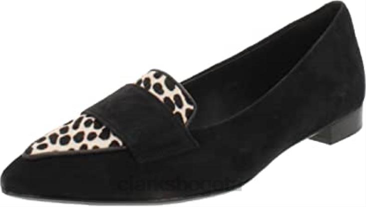 Clarks 0DX8L26 Mocasines sin cordones con estampado animal de piel para mujer Clarks Laina mujer