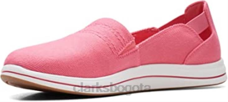 Clarks 0DX8L2705 Mocasines clarks bright coral canvas brisa para mujer mujer