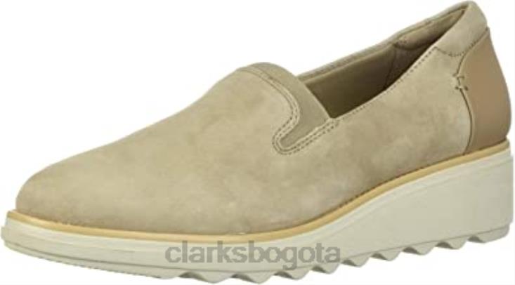 Clarks 0DX8L2822 mocasines sharon dolly para mujer ante arena clarks mujer gamuza arena