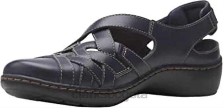 Clarks 0DX8L286 mocasín cora dream plano mujer piel azul marino clarks mujer