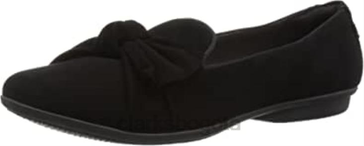 Clarks 0DX8L334 mocasín Graceljonas mujer plano ante negro clarks mujer ante negro