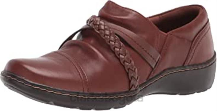 Clarks 0DX8L413 mocasines clarks cora Braidshoe para mujer color tostado oscuro mujer bronceado oscuro